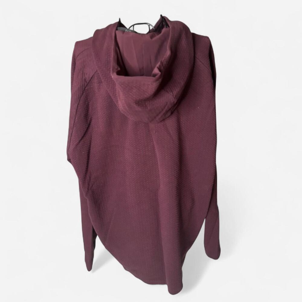 Lululemon At Ease Hoodie Deep Artifact Burgundy Textured Knit Pullover Size XXL - Picture 4 of 5